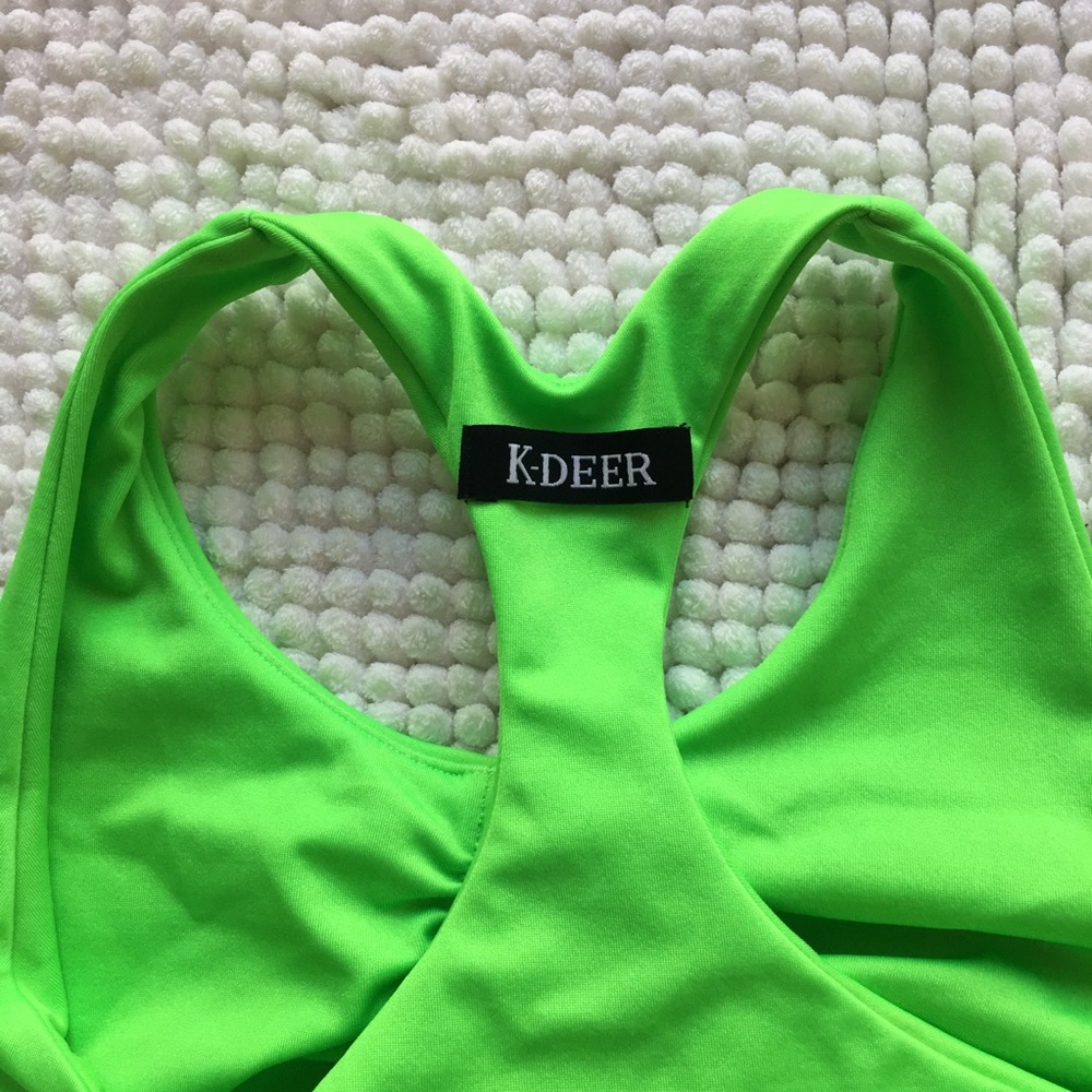 [carbon 38] k-deer lime green sports bra - Picture 5 of 5